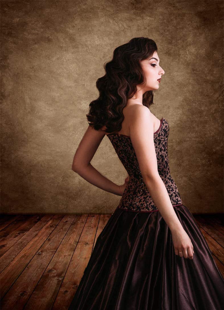 WOLADA Vintage Abstract Brown Portrait Backdrop Brown Backdrops for Photoshoot 8x8FT 10702 - Image 3